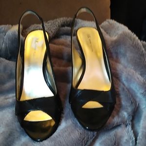 Anne Klein Black leather hills